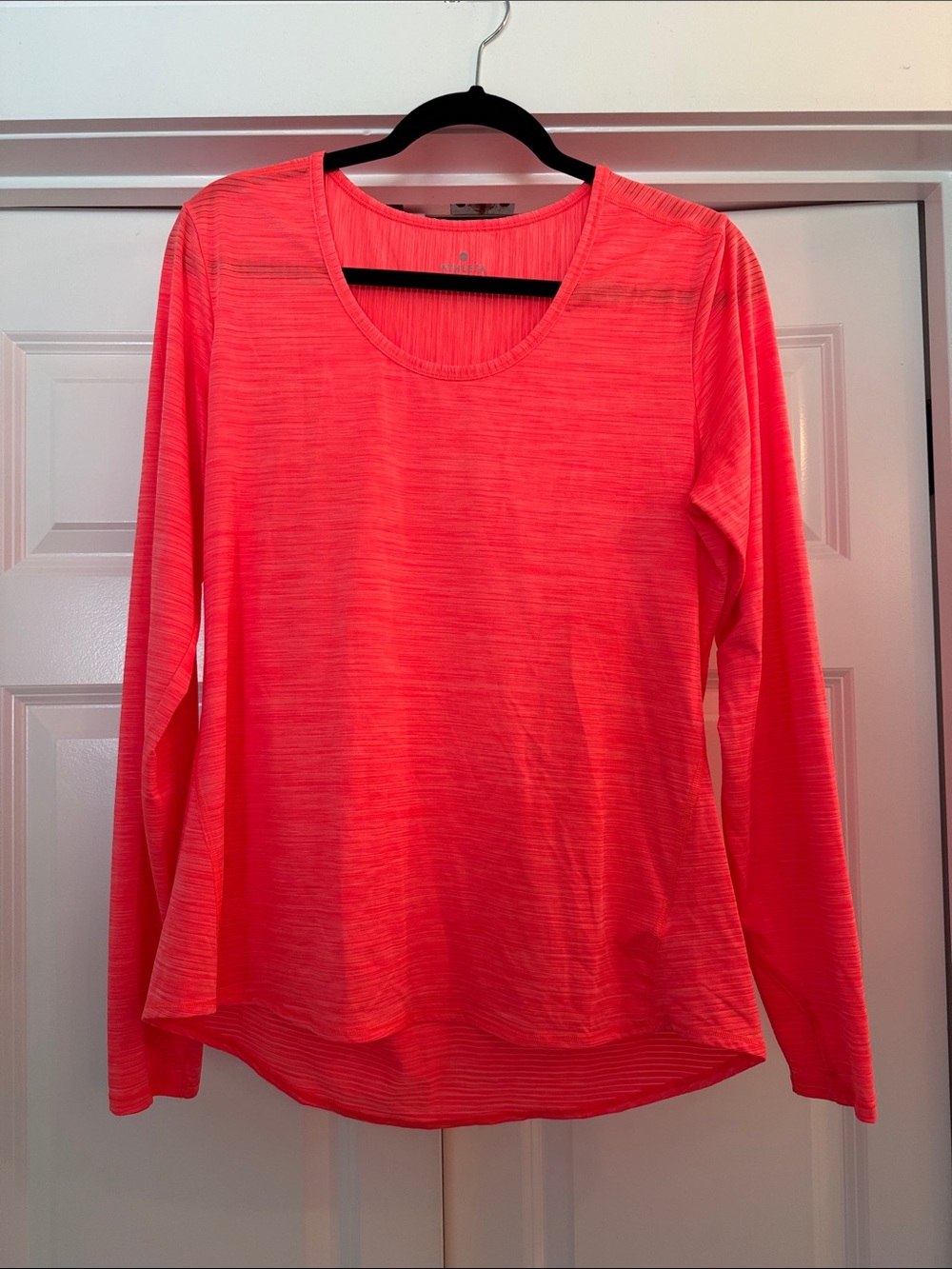 Athleta Neon Coral Long-Sleeve Active Tee